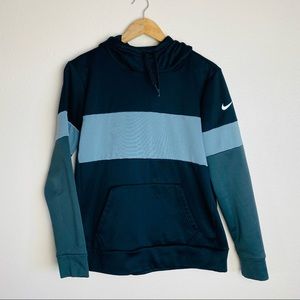 Nike Black & Grey Color-block Dri-Fit Logo Hoodie